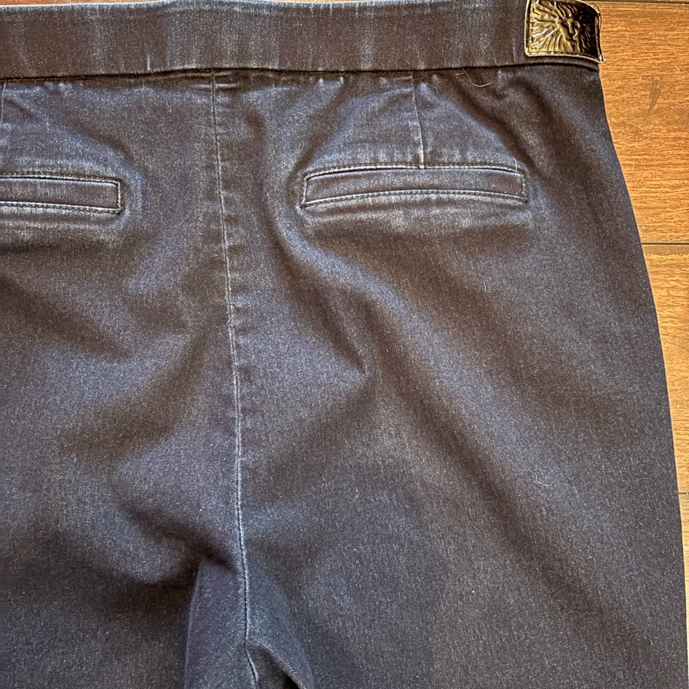 Anne Klein AK High Rise Flare Jeans – Dark Wash – Size L - Picture 6 of 7